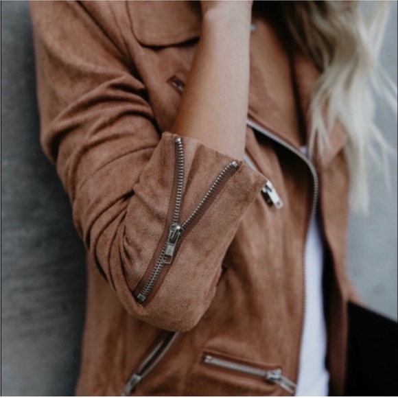 VICI Market Jacket in Camel Faux Suede - Picture 8 of 9